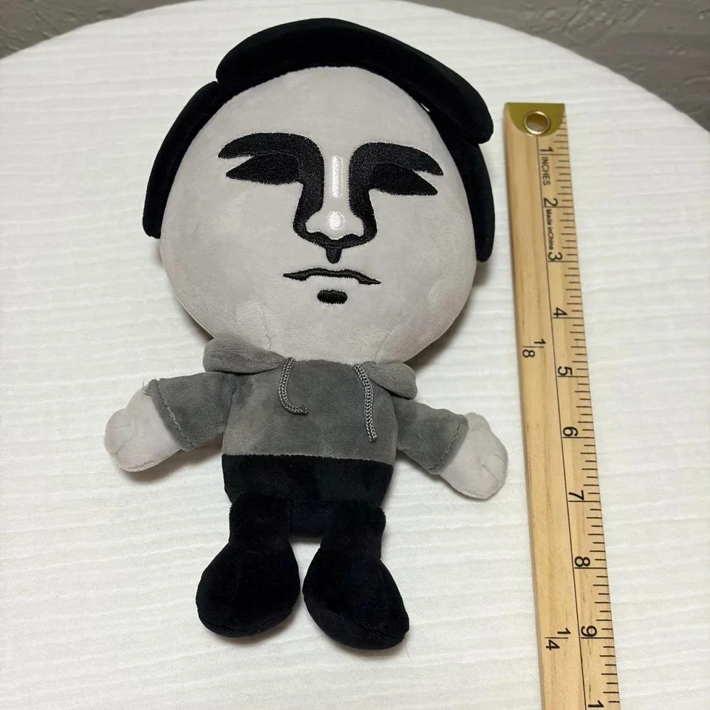 Limited Edition Creator Plush Toy Monochrome Character in Grey Hoodie 9 Inch